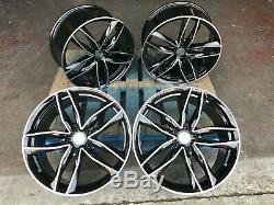 Top Quality 20 Rs6c Black Edition Style Alloy Wheels Fit Audi A4 A6 A8 S Line