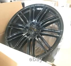 Top Quality Porsche Cayenne Panamera x4 22 Turbo 412 Style Alloy Wheels Black
