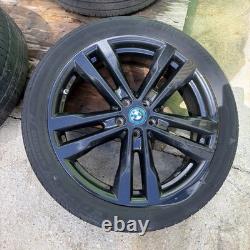 Two Bmw I3s Black Alloy Wheels And Tyres 195/50/20 Straight 6J style 431