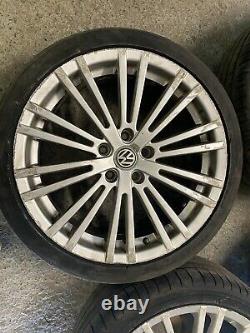 VW Golf MK5 R32 style 18 5x112 alloy wheels + tyres golf caddy seat skoda
