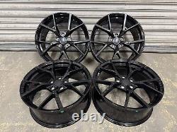VW Golf R Gti Estoril Style 19 Alloy Wheels 5x112 Gloss Black