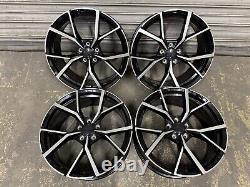 VW Golf R Gti Estoril Style 19 Alloy Wheels 5x112 Gloss Black Polished
