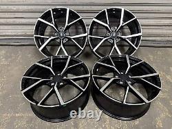 VW Golf R Gti Estoril Style 19 Alloy Wheels 5x112 Gloss Black Polished