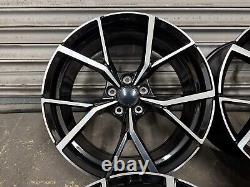 VW Golf R Gti Estoril Style 19 Alloy Wheels 5x112 Gloss Black Polished