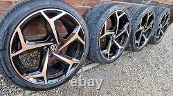 Volkswagen Style Diamond Turned 18 Alloy Wheels Golf Caddy Passat Audi del