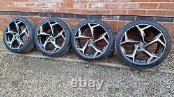 Volkswagen Style Diamond Turned 18 Alloy Wheels Golf Caddy Passat Audi del