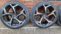 Volkswagen Style Diamond Turned 18 Alloy Wheels Golf Caddy Passat Audi del