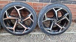 Volkswagen Style Diamond Turned 18 Alloy Wheels Golf Caddy Passat Audi del