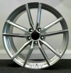 X4 17 Golf R Pretoria Style Alloy Wheels VW Golf Caddy Seat Silver 5x112