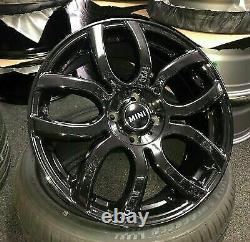 X4 17 Mini Cooper Jcw Style Alloy Wheels 7j Et48 Black Fits Mini Cooper 4x100