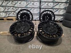 X4 18 Golf R AERO Style Alloy Wheels VW Golf Caddy Seat Black 5x112 NEW