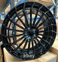 X4 18 Maybach 299 Style Alloy Wheels Mercedes A C CLA GLA Vito Gloss Black 8J