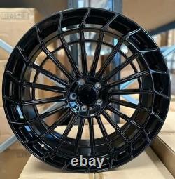 X4 18 Maybach 299 Style Alloy Wheels Mercedes A C CLA GLA Vito Gloss Black 8J