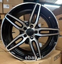 X4 18 Premium Mercedes 333 Style Alloy Wheels A C CLA GLA Vito Black MF 8J Et45