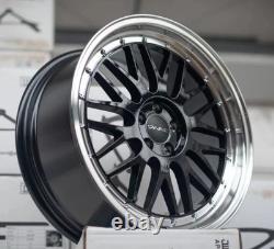 X4 19 LM Style Alloy Wheels Black PL 5x120 Bmw 1 2 3 Series Insignia 8.5J