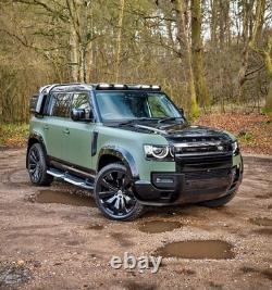 X4 22 Land Rover Defender Urban Style Alloy Wheels 5x120 Satin black