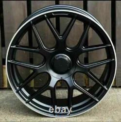 X4 22 Mercedes G63 Black Style Alloy Wheels ML GL GLE GLS 10J ET45 5x112