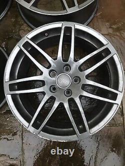 X4 Genuine 18 Inch Rs4 Style Alloy Wheels Audi Tt A3 A4 Vw Golf Caddy Grey