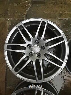 X4 Genuine 18 Inch Rs4 Style Alloy Wheels Audi Tt A3 A4 Vw Golf Caddy Grey