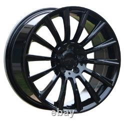 X4 Mercedes C E Class W205 W213 20 Gloss Black Turbine Style Alloy Wheels 14-22