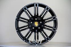 X4 Porsche Cayenne E1 E2 E3 21 Matt Black Turbo Style Alloy Wheels 02-23