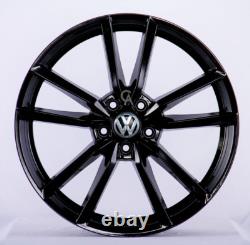 X4 VW Golf MK7 MK. 5 MK8 19 Gloss Black Pretoria Style Alloy Wheels 13-23