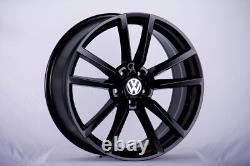 X4 VW Golf MK7 MK. 5 MK8 19 Gloss Black Pretoria Style Alloy Wheels 13-23