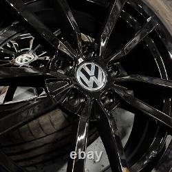 17 Jantes en alliage style Pretoria pour VW Golf noires brillantes et pneus 225/45/17 GTI GTD