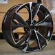 18 Audi A3 2003-2024 Jantes En Alliage Rs7 Style 8j Noires Brillantes/face Usinée