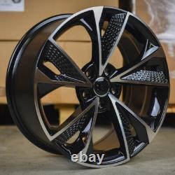 18/Audi TT 2007-2023/Style RS7/Noir Brillant/Face Usinée/8j/Roues en Alliage X4
