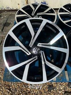 18 Clubsport Style Alliage Roues Seulement Noir / Poli Volkswagen Caddy