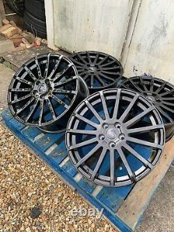 18 Ford Rs Style Alloy Wheels Only Gloss Black Pour S’adapter À Tous Les Ford Transit Connect