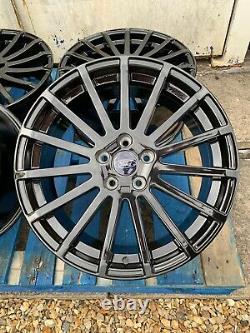 18 Ford Rs Style Alloy Wheels Only Gloss Black Pour S’adapter À Tous Les Ford Transit Connect