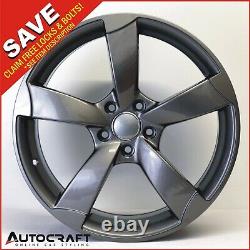 18 JANTES EN ALUMINIUM STYLE ROTOR FG AVEC 4 PNEUS S'ADAPTENT AUX AUDI A3 A4 A6 TT PCD 5X112