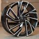 18 Jantes En Alliage Adelaide Style Noir Brillant Poli Audi, Vw Ensemble De 4