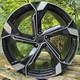 18 Jantes En Alliage Audi E Tron Style Noires Poli A3 A4 Golf 5x112 7 7.5 8