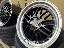 18 Jantes en Alliage Style BBS LM S3 X4 + Pneus Compatible avec AUDI A3 A4 LEON CUPRA