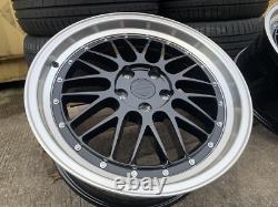 18 Jantes en Alliage Style BBS LM S3 X4 + Pneus Compatible avec AUDI A3 A4 LEON CUPRA