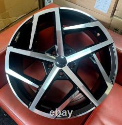18 Jantes en Alliage Style Dallas S'adaptent à VW Golf Passat Caddy Eos Seat Noir Pol