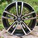 18 Jantes En Alliage Vw Golf Style Séville Noir Brillant Poli Mk5 Mk6 Mk7 Mk7.5