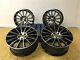 18 Jantes En Alliage Noires Polies Style Twist Pour Mercedes Classe C 2007-2024