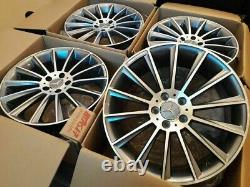 18 Mercedes Amg Turbine Style Alloy Wheels Staggered G+p Mercedes Classe C W204