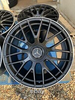 18 Mercedes C63s Amg Style Alliage Roues Seulement Noir / Pol Mercedes Classe A W177
