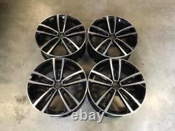 18 NOUVELLES JANTES EN ALUMINIUM STYLE GTD SEVILLE NOIR BRILLANT MACHINÉES GOLF MK5 MK6 MK7