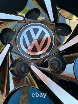 18 Nouvelles Roues En Alliage De Style Gti Seulement Noir / Diamant Coupé Pour S’adapter Volkswagen Golf
