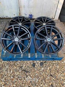18 Pretoria Golf R Style Alloy Wheels Only Gloss Black Pour S’adapter À Volkswagen Golf