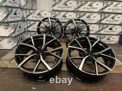 18 Roues en alliage noires polies au style RS3 S3 pour Audi A3 S3 A4 B5 B6 B7