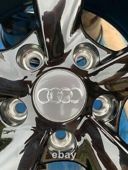 18 Ttrs Rotor Arm Style Alloy Wheels Only Black/diamond Cut Audi Tt Mk2 2006-on