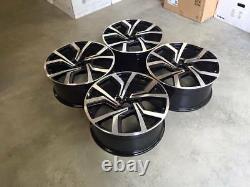 18 Vw Golf Clubsport Style Alliage Roues Gloss Noir Machined Mk5 6 7 Audi A3