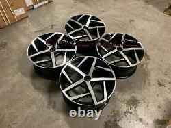 18 X4 Golf Dallas Style Alloy Wheels Gloss Black Machined Vw Mk5 Mk6 Mk7 Mk8